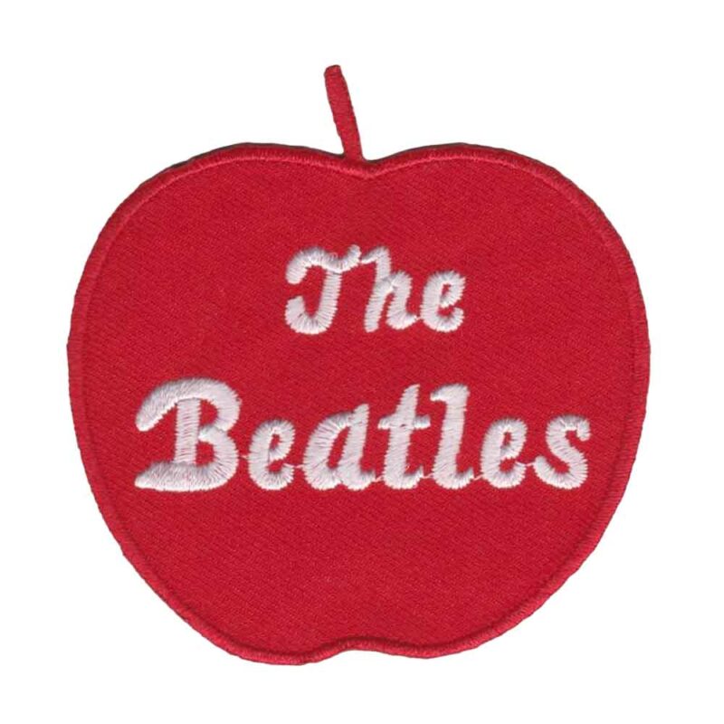 The Beatles "Apple" Red & White Iron-on Patch 8cm x 8cm