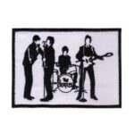 The Beatles "Band" White & Black Iron-on Patch 7cm x 9.9cm
