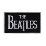 The Beatles Black & Silver Iron-on Patch 6.5cm x 11.5cm