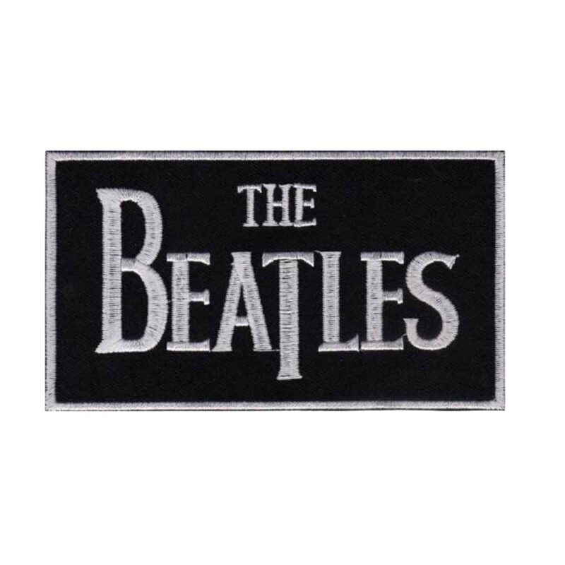 The Beatles Black & Silver Iron-on Patch 6.5cm x 11.5cm