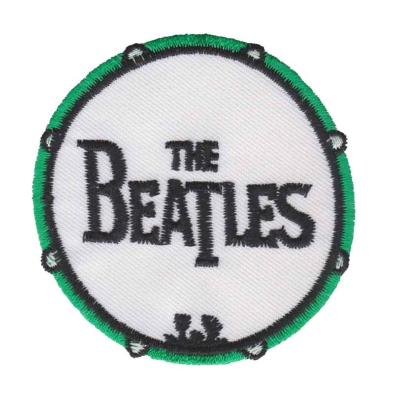 The Beatles White & Green Round Iron-on Patch 6.5cm